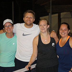 Vier Spieler beim Mixed-Turnier 2018