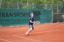 Spieler an der Grundlinie